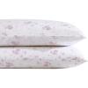 imageLaura Ashley Home  Standard Pillowcase Set Cotton Sateen Bedding Smooth ampamp WrinkleResistant Garden Muse Pink 2 Piece