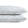 imageLaura Ashley Home  Standard Pillowcase Set Cotton Sateen Bedding Smooth ampamp WrinkleResistant Garden Palace Aqua 2 Piece