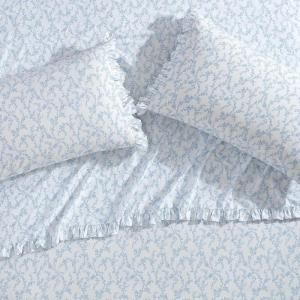 imageLaura Ashley  Standard Pillowcase Set Breathable Percale Cotton Bedding Floral Home Decor Victoria Blue 2 PieceBlue