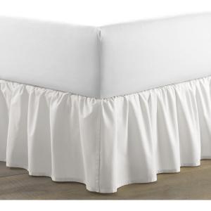 imageLaura Ashley Home Solid Ivory Ruffled Bedskirt QueenWhite