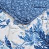 imageLaura Ashley  FullQueen Quilt Set Reversible Cotton Bedding with Matching Shams Lightweight Home Decor for All Seasons Breezy Floral Blue FullQueenBreezy Floral Blue