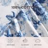 imageLaura Ashley  FullQueen Quilt Set Reversible Cotton Bedding with Matching Shams Lightweight Home Decor for All Seasons Breezy Floral Blue FullQueenBreezy Floral Blue