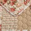 imageLaura Ashley  FullQueen Quilt Set Reversible Cotton Bedding with Matching Shams Lightweight Home Decor for All Seasons Breezy Floral Blue FullQueenHarrietta Patchwork Pink