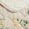 imageLaura Ashley  FullQueen Quilt Set Reversible Cotton Bedding with Matching Shams Lightweight Home Decor for All Seasons Breezy Floral Blue FullQueenRoses Gold