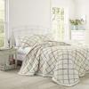 imageLaura Ashley  Queen Quilt Reversible Cotton Bedding Lightweight Home Decor for All Seasons Ruffle Garden Cream QueenCream