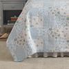 imageLaura Ashley  Queen Quilt Set Cotton Reversible Bedding with Matching Shams Bedroom Decor Ideal for All Seasons Kenna Blue QueenKing