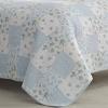 imageLaura Ashley  Queen Quilt Set Cotton Reversible Bedding with Matching Shams Bedroom Decor Ideal for All Seasons Kenna Blue QueenQueen