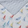 imageLaura Ashley  Queen Quilt Set Cotton Reversible Bedding with Matching Shams Home Decor Ideal for All Seasons Ahoy Blue QueenAhoy Blue