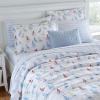 imageLaura Ashley  Queen Quilt Set Cotton Reversible Bedding with Matching Shams Home Decor Ideal for All Seasons Ahoy Blue QueenAhoy Blue