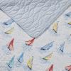 imageLaura Ashley  Queen Quilt Set Cotton Reversible Bedding with Matching Shams Home Decor Ideal for All Seasons Ahoy Blue QueenBright