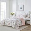 imageLaura Ashley  Queen Quilt Set Cotton Reversible Bedding with Matching Shams Home Decor Ideal for All Seasons Honeysuckle Pink QueenHoneysuckle Pink