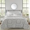 imageLaura Ashley  Queen Quilt Set Cotton Reversible Bedding with Matching Shams Lightweight Home Decor Ideal for All Seasons Venetia Grey QueenVenetia Grey