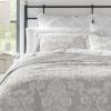 imageLaura Ashley  Queen Quilt Set Cotton Reversible Bedding with Matching Shams Lightweight Home Decor Ideal for All Seasons Venetia Grey QueenVenetia Grey