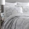 imageLaura Ashley  Queen Quilt Set Cotton Reversible Bedding with Matching Shams Lightweight Home Decor Ideal for All Seasons Venetia Grey QueenVenetia Grey
