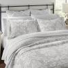 imageLaura Ashley  Queen Quilt Set Cotton Reversible Bedding with Matching Shams Lightweight Home Decor Ideal for All Seasons Venetia Grey QueenVenetia Grey