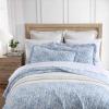 imageLaura Ashley  Queen Quilt Set Premium Microfiber Bedding with Matching Shams Floral Home Decor with Ruffle Embellishments Quartet Ruffled Blue QueenKing