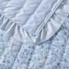 imageLaura Ashley  Queen Quilt Set Premium Microfiber Bedding with Matching Shams Floral Home Decor with Ruffle Embellishments Quartet Ruffled Blue QueenKing