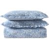 imageLaura Ashley  Queen Quilt Set Premium Microfiber Bedding with Matching Shams Floral Home Decor with Ruffle Embellishments Quartet Ruffled Blue QueenTwin