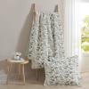imageLaura Ashley  Queen Quilt Set Reversible Cotton Bedding with Matching Shams Floral Bedroom Decor for All Seasons Bramble Floral Green QueenBramble Floral Green