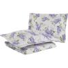 imageLaura Ashley  Queen Quilt Set Reversible Cotton Bedding with Matching Shams Lightweight Decor for All Seasons Keighley Lilac QueenLilac