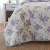 imageLaura Ashley  Queen Quilt Set Reversible Cotton Bedding with Matching Shams Lightweight Decor for All Seasons Keighley Lilac QueenLilac