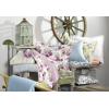 imageLaura Ashley  Queen Quilt Set Reversible Cotton Bedding with Matching Shams Lightweight Home Decor for All Seasons Breezy Floral PinkGreen Queen