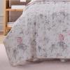imageLaura Ashley  Queen Quilt Set Reversible Cotton Bedding with Matching Shams Lightweight Home Decor for All Seasons Breezy Floral PinkGrey Queen