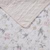 imageLaura Ashley  Queen Quilt Set Reversible Cotton Bedding with Matching Shams Lightweight Home Decor for All Seasons Breezy Floral PinkGrey Queen