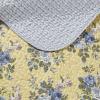 imageLaura Ashley  Queen Quilt Set Reversible Cotton Bedding with Matching Shams Lightweight Home Decor for All Seasons Linley Yellow QueenKing