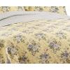 imageLaura Ashley  Queen Quilt Set Reversible Cotton Bedding with Matching Shams Lightweight Home Decor for All Seasons Linley Yellow QueenKing