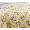 imageLaura Ashley  Queen Quilt Set Reversible Cotton Bedding with Matching Shams Lightweight Home Decor for All Seasons Linley Yellow QueenQueen