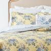 imageLaura Ashley  Queen Quilt Set Reversible Cotton Bedding with Matching Shams Lightweight Home Decor for All Seasons Linley Yellow QueenTwin