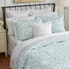 imageLaura Ashley  Queen Quilt Set Reversible Cotton Bedding with Matching Shams Lightweight Home Decor for All Seasons Mia Blue QueenQueen