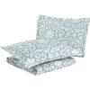 imageLaura Ashley  Queen Quilt Set Reversible Cotton Bedding with Matching Shams Lightweight Home Decor for All Seasons Mia Blue QueenQueen