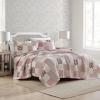 imageLaura Ashley  Queen Quilt Set Reversible Cotton Bedding with Matching Shams Patchwork Inspired Home Decor Celina Patchwork Red QueenCelina Patchwork Red