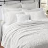 imageLaura Ashley  Queen Quilt Set Reversible Cotton Bedding with Matching Shams PreWashed Home Decor for Added Softness Heirloom Crochet White QueenFullQueen