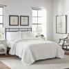 imageLaura Ashley  Queen Quilt Set Reversible Cotton Bedding with Matching Shams PreWashed Home Decor for Added Softness Heirloom Crochet White QueenKing