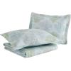 imageLaura Ashley  Queen Quilt Set Reversible Cotton Bedding with Matching Shams PreWashed Home Decor for Added Softness Saltwater Blue QueenQueen