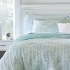imageLaura Ashley  Queen Quilt Set Reversible Cotton Bedding with Matching Shams PreWashed Home Decor for Added Softness Saltwater Blue QueenQueen