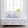 imageLaura Ashley  Queen Quilt Set Reversible Floral Cotton Bedding with Matching Shams Home Decor for All Seasons Walled Garden Brown QueenBlue