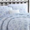 imageLaura Ashley  Queen Quilt Set Reversible Floral Cotton Bedding with Matching Shams Home Decor for All Seasons Walled Garden Brown QueenBlue