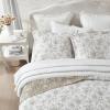 imageLaura Ashley  Queen Quilt Set Reversible Floral Cotton Bedding with Matching Shams Home Decor for All Seasons Walled Garden Brown QueenWalled Garden Brown