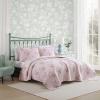 imageLaura Ashley  Queen Quilt Set Reversible Premium Bedding with Matching Shams Luxuriously Soft Floral Home Decor Veronicas Bouquet Pink QueenTwin