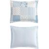 imageLaura Ashley  Queen Quilt Set Reversible Premium Bedding with Matching Shams Luxuriously Soft Home Decor Colleens Coastal Patchwork Blue QueenKing