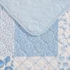 imageLaura Ashley  Queen Quilt Set Reversible Premium Bedding with Matching Shams Luxuriously Soft Home Decor Colleens Coastal Patchwork Blue QueenKing