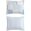 imageLaura Ashley  Queen Quilt Set Reversible Premium Bedding with Matching Shams Luxuriously Soft Home Decor Colleens Coastal Patchwork Blue QueenQueen