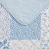 imageLaura Ashley  Queen Quilt Set Reversible Premium Bedding with Matching Shams Luxuriously Soft Home Decor Colleens Coastal Patchwork Blue QueenQueen