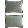 imageLaura Ashley  Queen Quilt Set Solid Velvet Reversible Bedding All Season Home Decor with Shams ampamp Bonus Pillow Cover Diamond Stitch Dark Green QueenDiamond Stitch Dark Green