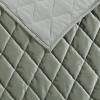 imageLaura Ashley  Queen Quilt Set Solid Velvet Reversible Bedding All Season Home Decor with Shams ampamp Bonus Pillow Cover Diamond Stitch Dark Green QueenDiamond Stitch Dark Green