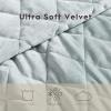 imageLaura Ashley  Queen Quilt Set Solid Velvet Reversible Bedding All Season Home Decor with Shams ampamp Bonus Pillow Cover Diamond Stitch Dark Green QueenDiamond Stitch Sage Green